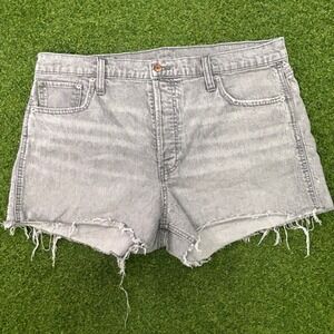 Gap Cheeky Short High Rise Grey Denim Cut Off Jean Shorts Womens Plus Size 18 34
